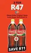 Checkers Coca cola - original taste less sugar soft drink offer