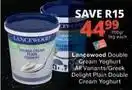 Checkers Lancewood - double cream yoghurt offer