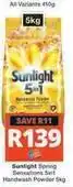 Checkers Sunlight - spring sensations 5in1 handwash powder 5kg offer