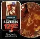 Checkers Malva pudding offer