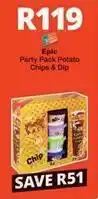 Checkers Party pack potato chips & dip offer