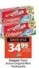 Checkers Colgate - triple action original mint toothpaste offer