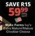 Checkers Wyke farms - extra mature/mature cheddar cheese offer