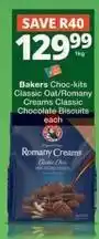 Checkers Bakers - choc-kits classic oat/romany creams classic chocolate biscuits offer
