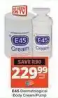 Checkers Dermatological body cream/pump offer