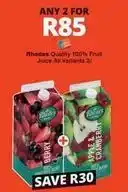 Checkers Rhodes - 100% fruit juice offer