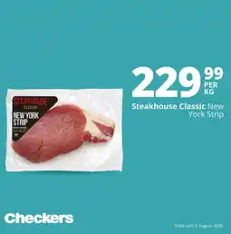 Checkers Steakhouse Classic New York Strip offer