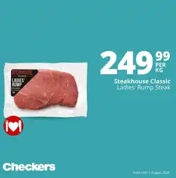 Checkers Steakhouse Classic Ladies' Rump Steak offer