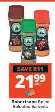 Checkers ROBERTSONS SPICE offer