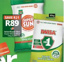 Checkers IWISA/SUPER SUN SUPER MAIZE MEAL 10kg offer