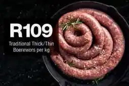 Checkers Traditional Thick/Thin Boerewors offer