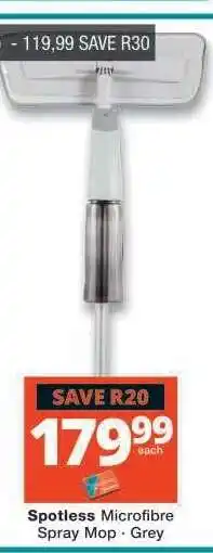 Checkers Spotless Microfibre Spray Mop - Grey offer