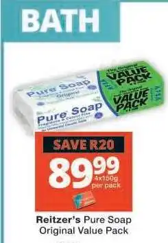 Checkers Reitzer’s Pure Soap Original Value Pack offer