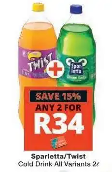 Checkers Sparletta/Twist Cold Drink offer