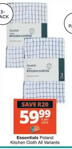 Checkers Essentials Poland Kitchen Cloth All Variants offer