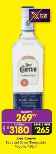 Shoprite JOSE CUERVO ESPECIAL SILVER/REPOSADO TEQUILA 750ml offer