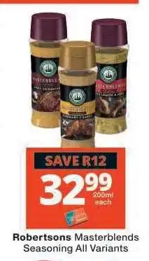 Checkers Robertsons Masterblends Seasoning All Variants offer