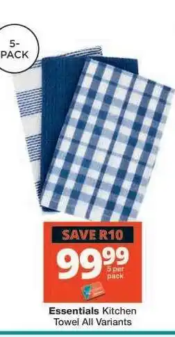 Checkers Essentials Kitchen Towel All Variants offer