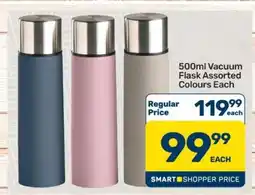 Pick n Pay Hypermarket 500ml Vacuum Flask Assorted Colours Each offer