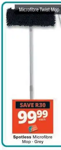 Checkers Spotless Microfibre Mop - Grey offer