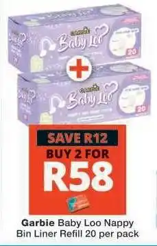 Checkers Garbie Baby Loo Nappy Bin Liner Refill offer