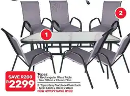 Pick n Pay Hypermarket Topaz Rectangular Glass Table offer