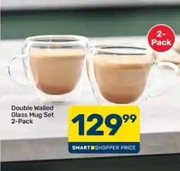 Pick n Pay Hypermarket Double Walled Glass Mug Set 2-Pack offer