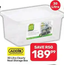 Pick n Pay Hypermarket 30 Litre Clearly Neat Storage Box offer