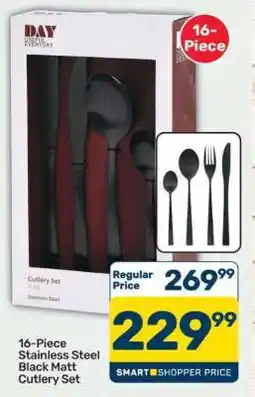 Pick n Pay Hypermarket 16-Piece Stainless Steel Black Matt Cutlery Set offer