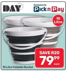 Pick n Pay Hypermarket 10 Litre Foldable Bucket offer