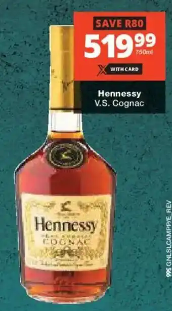 Checkers Liquor Shop Hennessy V.S. Cognac offer