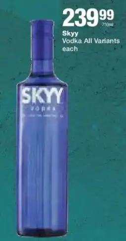 Checkers Liquor Shop Skyy Vodka offer