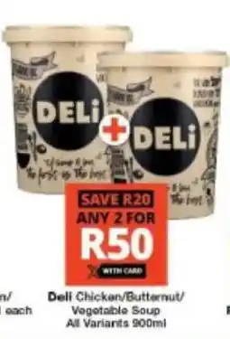 Checkers Deli Chicken/Butternut/Vegetable Soup offer