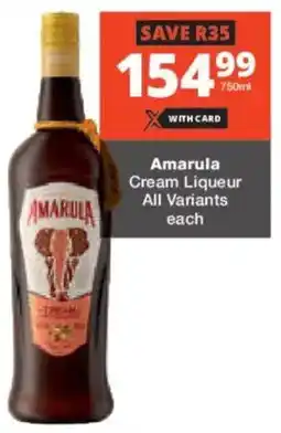 Checkers Liquor Shop Amarula Cream Liqueur offer