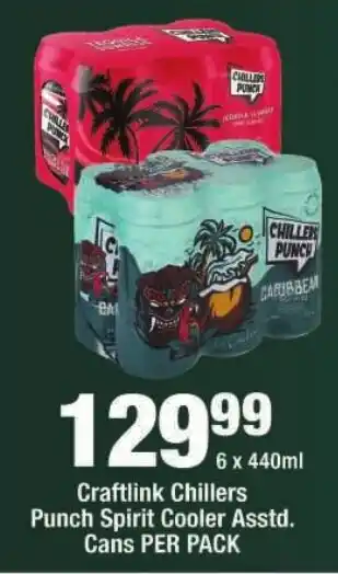 OK Liquor Craftlink Chillers Punch Spirit Cooler Assorted offer