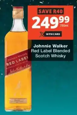 Checkers Liquor Shop Johnnie Walker Red Label Blended Scotch Whisky offer