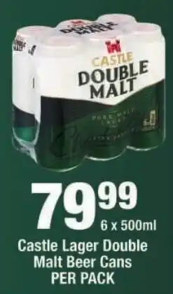 OK Liquor Castle Lager Double Malt Beer Cans offer