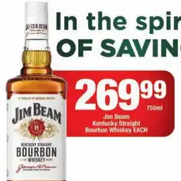 OK Liquor Jim Beam Kentucky Straight Bourbon Whiskey offer