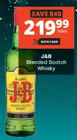 Checkers Liquor Shop J&B Blended Scotch Whisky offer