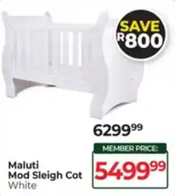 Baby City Maluti Mod Sleigh Cot White offer