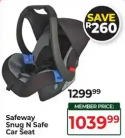 Baby City Safeway Snug N Safe Car Seat offer
