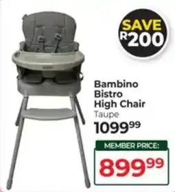 Baby City Bambino Bistro High Chair Taupe offer