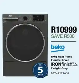 House & Home Beko 10kg Heat Pump Tumble Dryer IRONfinish Twilight Grey offer