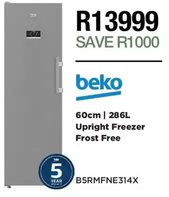 Beko Upright Freezer Frost Free