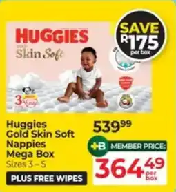 Baby City Huggies Gold Skin Soft Nappies Mega Box offer