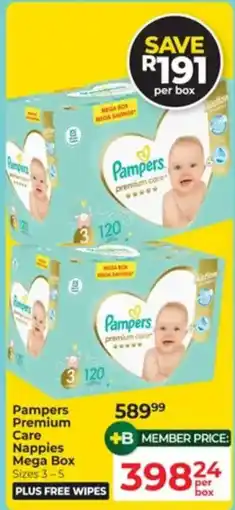 Baby City Pampers Premium Care Nappies Mega Box offer