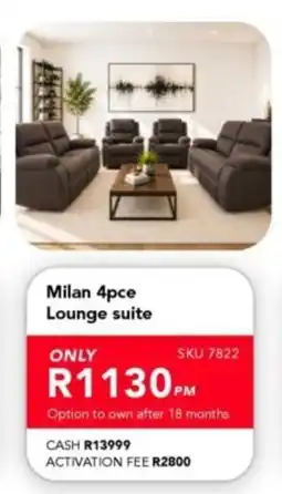 Astra Furnishers Milan 4pce Lounge suite offer