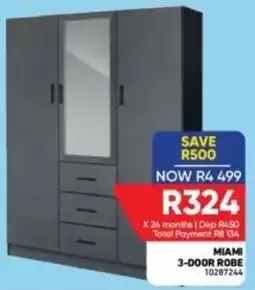 Furnmart MIAMI 3-DOOR ROBE offer