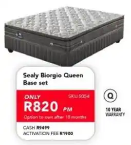 Astra Furnishers Sealy Biorgio Queen Base set offer