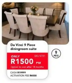 Astra Furnishers Da Vinci dining room suite offer